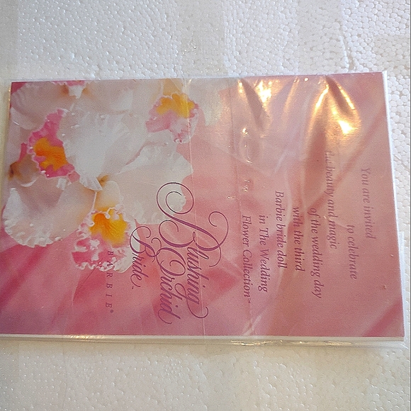 BARBIE limited edition 1996 blushing orchid bride porcelain doll NIB mattel - Picture 2 of 12